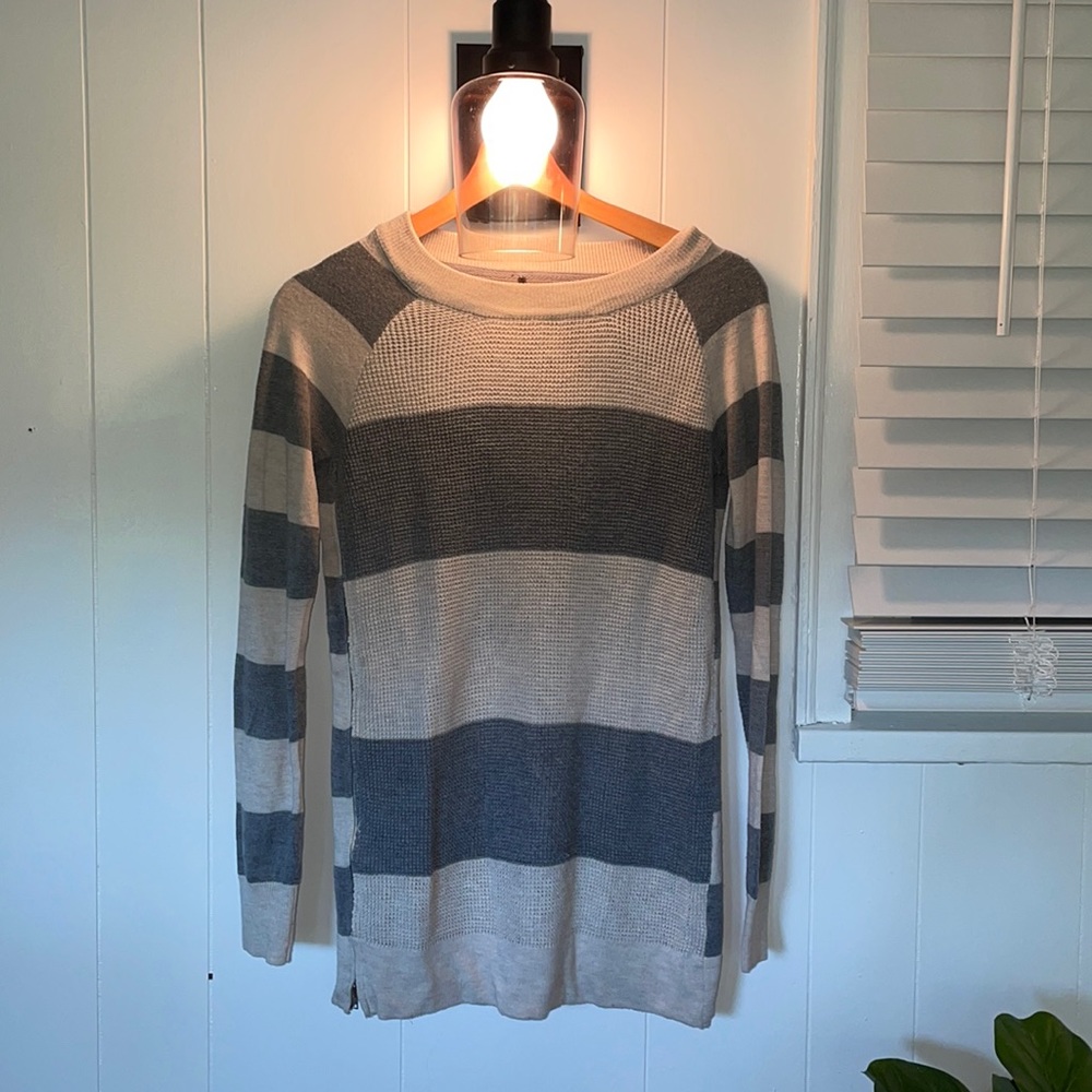 Striped long sleeve sweater